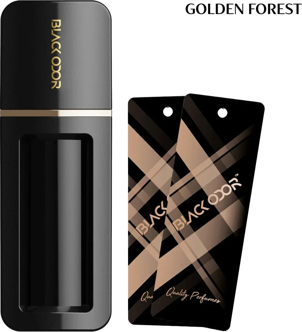 BLACK ODOR BO-33 Golden Forest Car Air Freshener | Natural Long-Lasting Forest-Inspired Fragrance for Car, Home & Office - Biker.Store - www.biker.store