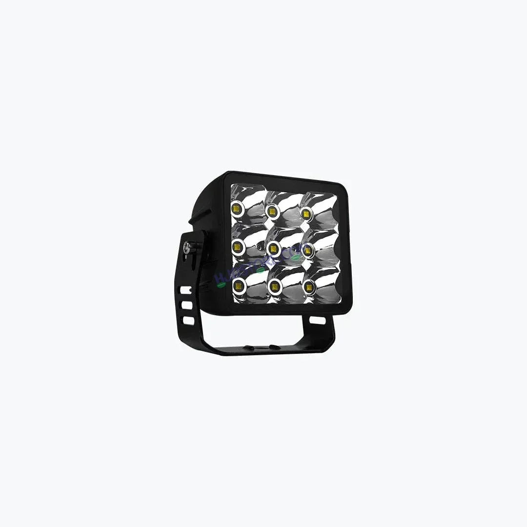 HJG LIU HJG 70W 9 LED Bezel Less Square White Fog Light (9V-36V, DC) Universal for All Vehicles New Model Fog Light HJG 9 LED Bezelless 70W Foglight with Power Adaptor Foglight LED Driving Fog Lights White (1*70W) Universal For All Cars & Bikes, Pack of 1 - Biker.Store - www.biker.store
