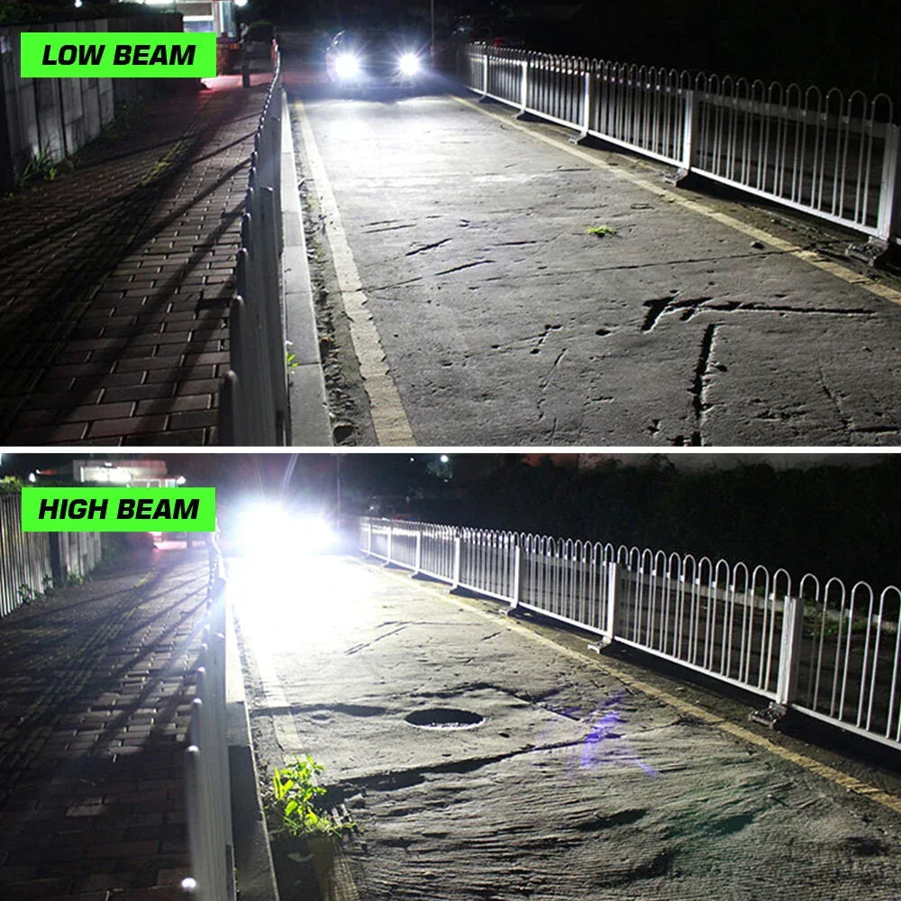 NightEye NovSight A500-N37 H7 DC9-32V LED Headlight H7 Two Pin 22000LM LED Car Lights Bulbs 6500K High & Low Beam 120W/Pair Super Bright - H7 - Biker.Store - www.biker.store