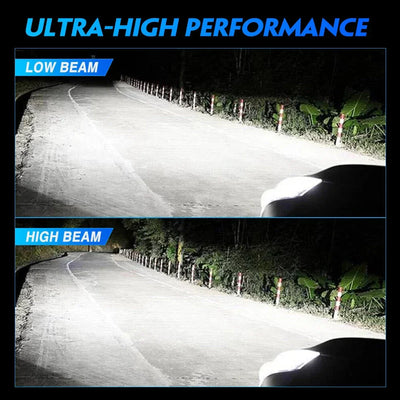 NightEye NOVSIGHT NOVSIGHT A500-N60 H8/H9/H11/H16 2Pc 40000LM/Pair Car Headlight LED Bulbs High/Low Beam Kit 6500K Headlamp IP68 Waterproof White Light - Type H8/H9/H11/H16 - Biker.Store - www.biker.store