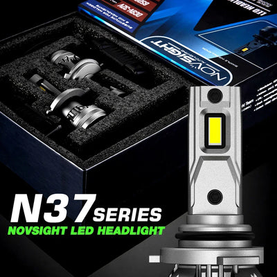 NightEye NovSight A500-N37 H7 DC9-32V LED Headlight H7 Two Pin 22000LM LED Car Lights Bulbs 6500K High & Low Beam 120W/Pair Super Bright - H7 - Biker.Store - www.biker.store