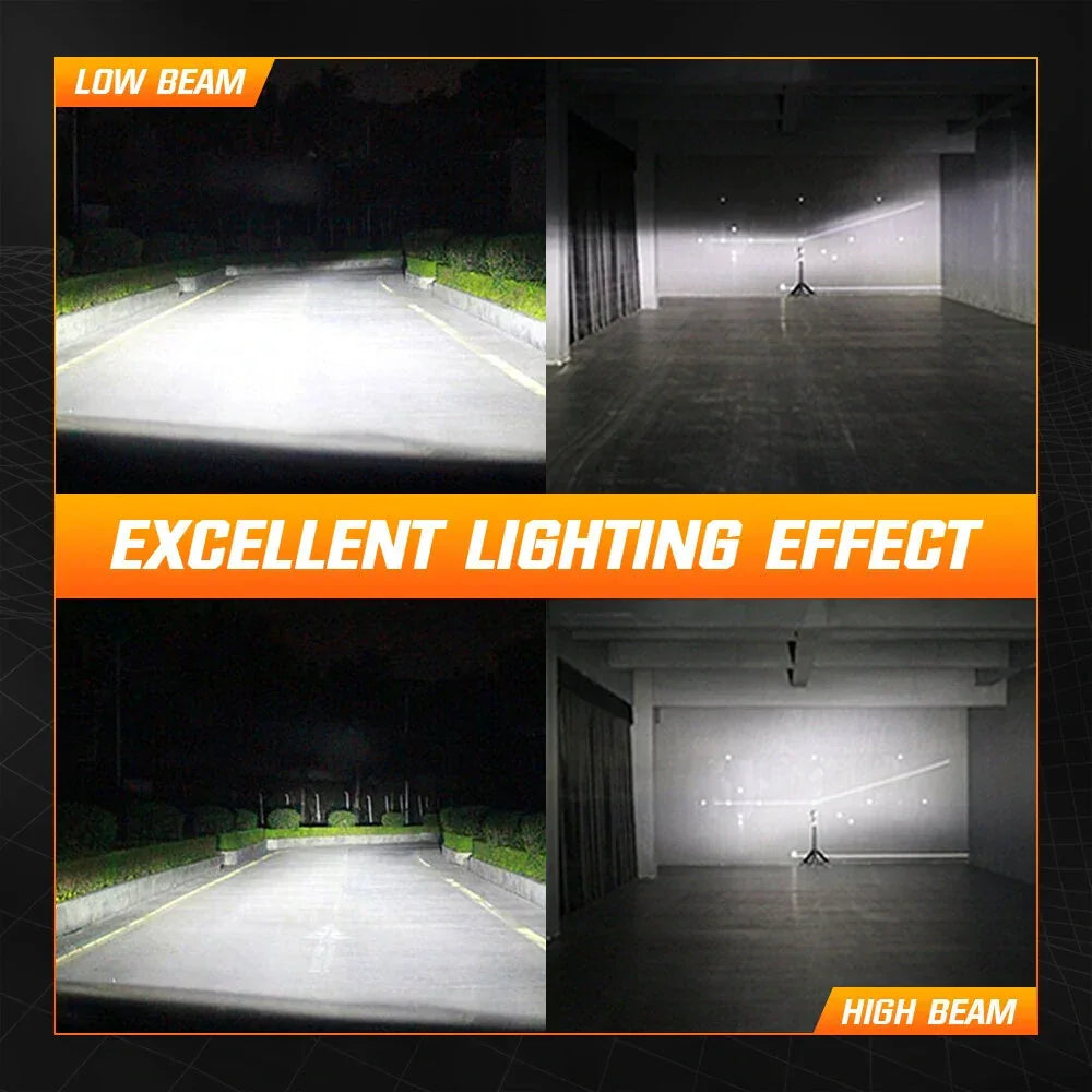 NightEye A315-S7 H7 Two Pin Pair 20000LM 6500K LED Car Headlight Bulbs 70W Auto Headlamp IP68 Waterproof for Modification Cars - Type H7 Two Pin - Biker.Store - www.biker.store