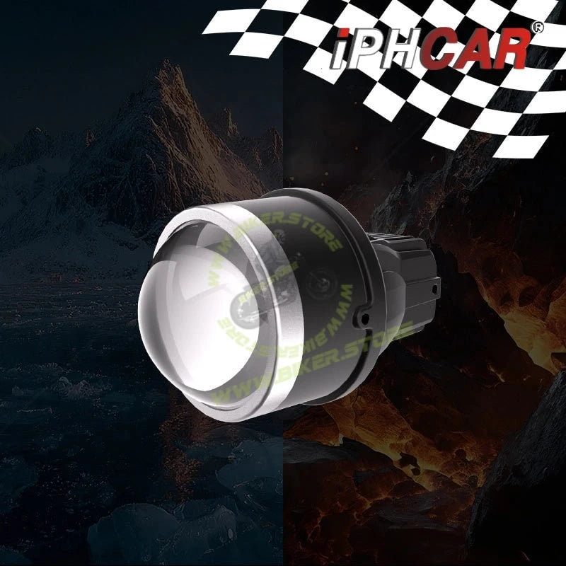 IPHCAR M617 3 Inch BI-LED (TRI COLOR) Laser Fog Lamp Projector 3 Inch High/Low beam With Integrated HID | For Four Wheelers - Biker.Store - www.biker.store