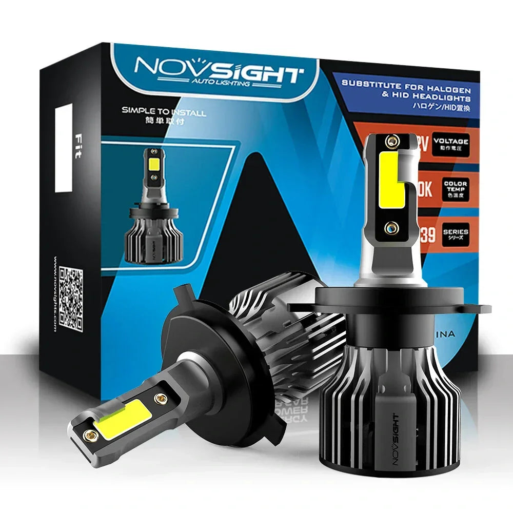 NightEye NovSight A500-N39 9005/HB3 Socket 2PCS 72W DC9-32V Pair Car Headlight LED Bulbs 13,000LM/PAIR Car Headlamps 6000K IP68 Waterproof Type 9005/HB3 - Biker.Store - www.biker.store
