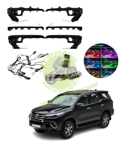 Cardi K4 Plus Ambient Smart LED Kit for Interior Car Lighting, Atmosphere Lamp K4 Plus 7th Gen, 18-in-1 Ambient Lighting Solution specialised for Toyota Fortuner with App control - Biker.Store - www.biker.store