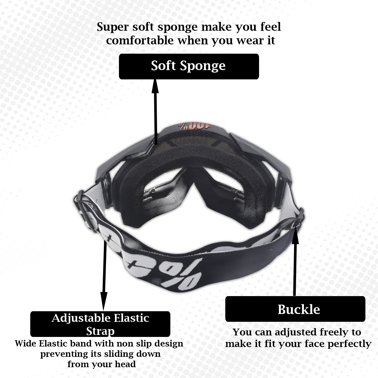 100% Goggle Color (100% Goggle Grey-Black) - Biker.Store - www.biker.store