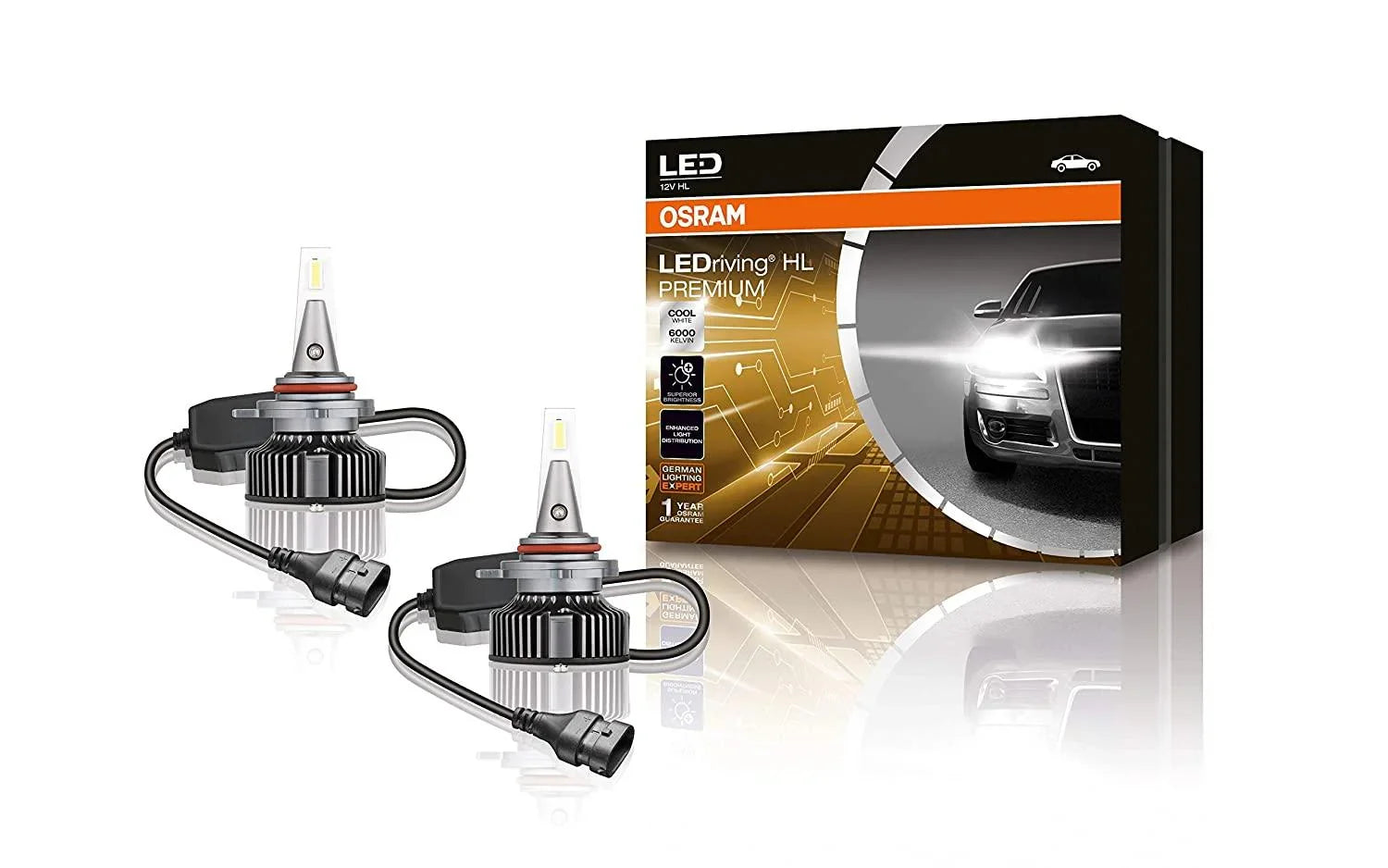 OSRAM HB3/HB4 9005 LED Headlight Bulb, 25W, 6000k, Pair - Biker.Store - www.biker.store