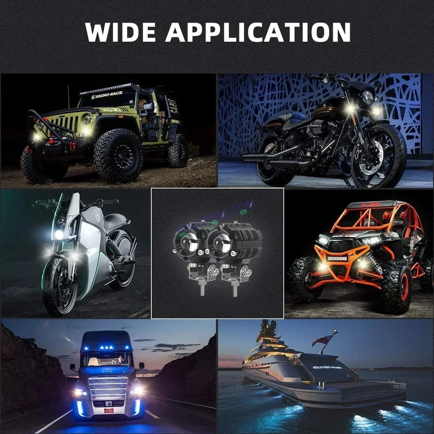 LIUHJG LIU HJG Heavy Mini Drive with Canbus LED Fog Light Bulb Lamp For Cars and Motorcycles Dual Color (White & Yellow) With Cooling Fan 2Pcs with Canbus Wiring - Biker.Store - www.biker.store