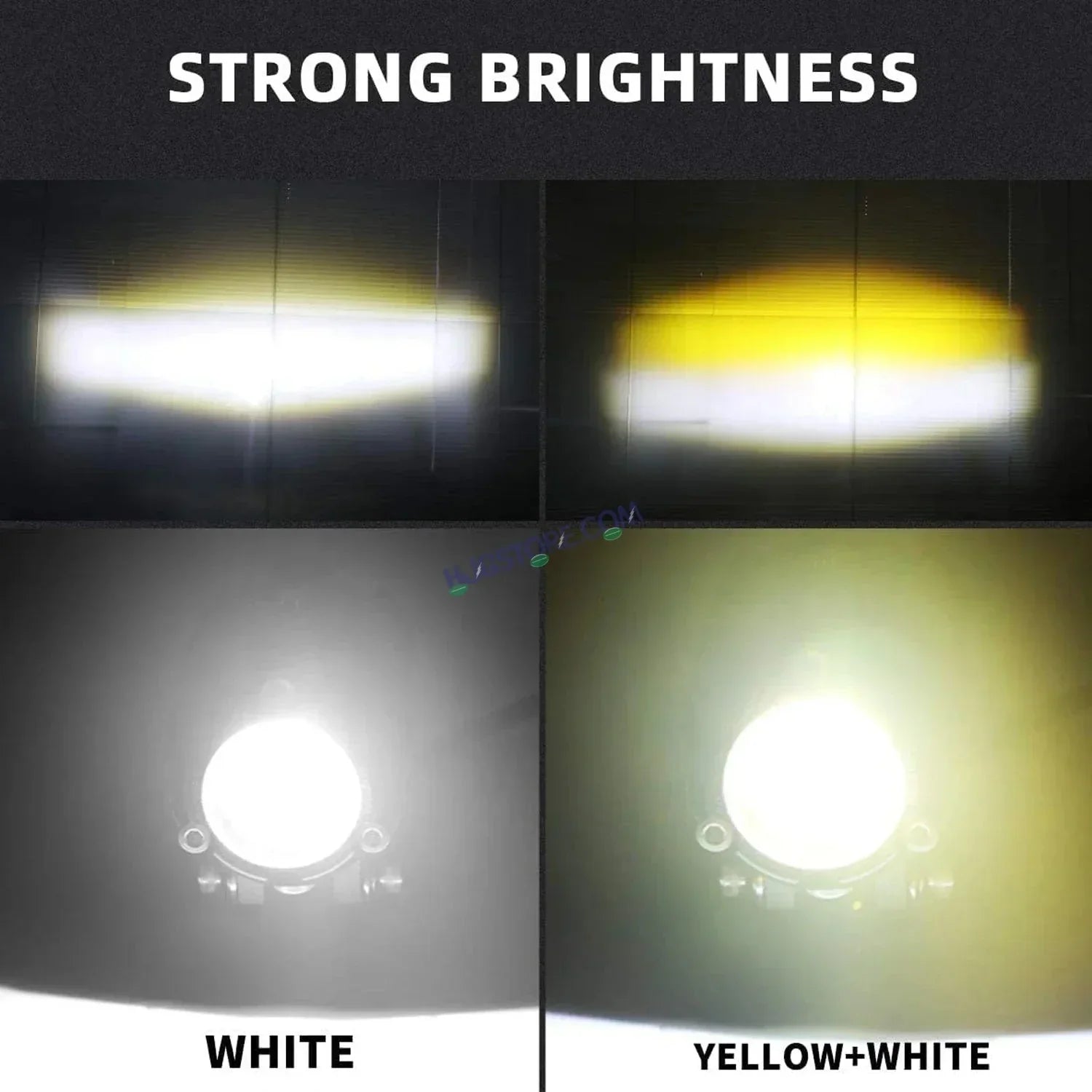 LIUHJG LIU HJG Heavy Mini Drive with Canbus LED Fog Light Bulb Lamp For Cars and Motorcycles Dual Color (White & Yellow) With Cooling Fan 2Pcs with Canbus Wiring - Biker.Store - www.biker.store