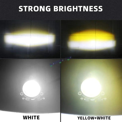 LIUHJG LIU HJG Heavy Mini Drive with Canbus LED Fog Light Bulb Lamp For Cars and Motorcycles Dual Color (White & Yellow) With Cooling Fan 2Pcs with Canbus Wiring - Biker.Store - www.biker.store