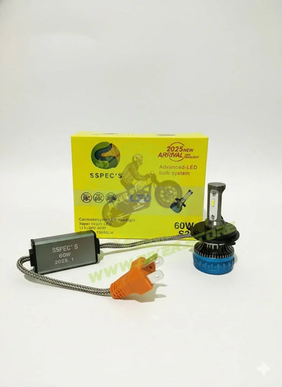 SSPEC 60W H4 Advanced LED Headlight Bulb System (12V-80V) (1 Year Warranty) - Biker.Store - www.biker.store