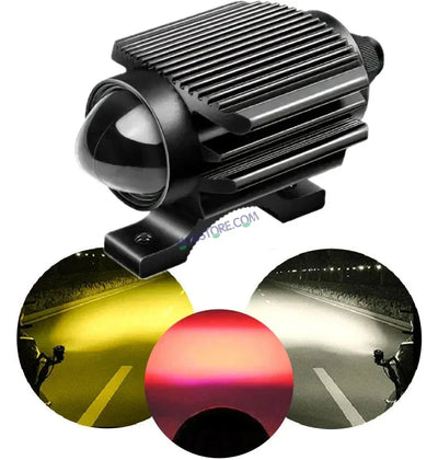 HJG Devil Fly Foglight 40W with Red DRL Mini Fly Foglight Light Red Devil Eye Light Multiple Connecting Red Yellow White Color HJG Mini Devil Fly Foglight, Pack of 1 - Biker.Store - www.biker.store