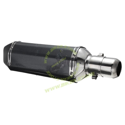 38-51mm Universal Stainless Steel Motorcycle Carbon Fiber Exhaust Muffler Pipe - Big - Biker.Store - www.biker.store