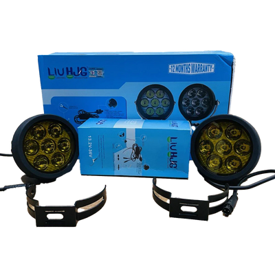 HJG Original 70W CREE 140W Dual Color Yellow/White LED Fog Lights with Wiring Harness Kit light brightness output controller switch Yellow Filter Cap Waterproof Light for Bikes, Cars, Jeeps Yellow Filter Cap - Biker.Store - www.biker.store