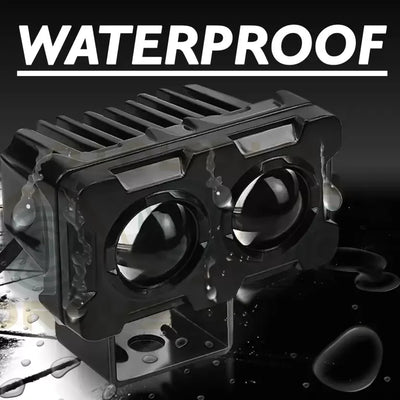 HJG New Model 2 LED Dual Shot 80W Fog Light For Bike/Car/Thar/Jeep ( Cool White, 40W each * 2 = 80W Total ) - Pack of 2 - Biker.Store - www.biker.store
