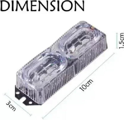HJG New License Plate Red Blue Strobe Light Multi Color Strobe Light with Flashing Handle Light Multi Color Universal for Motorcycle, Car, SUV Set of 1 Strob Light HJG, Transparent, Red Blue) - Biker.Store - www.biker.store