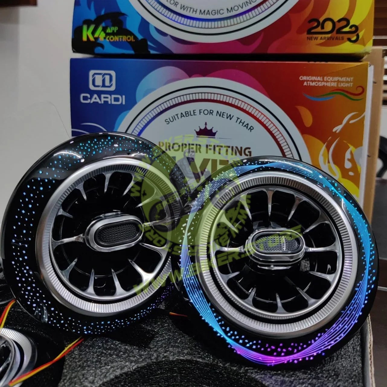 Cardi Ambient Smart LED AC Vent Kit for Thar & Thar Roxx, 8-in-1 Atmosphere Lamp K4 Plus with App Control - Biker.Store - www.biker.store
