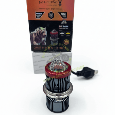 JAS JS-133 40W Dual Color LED Projector Headlight | 4000 Lumens with Free Parking Bulb
