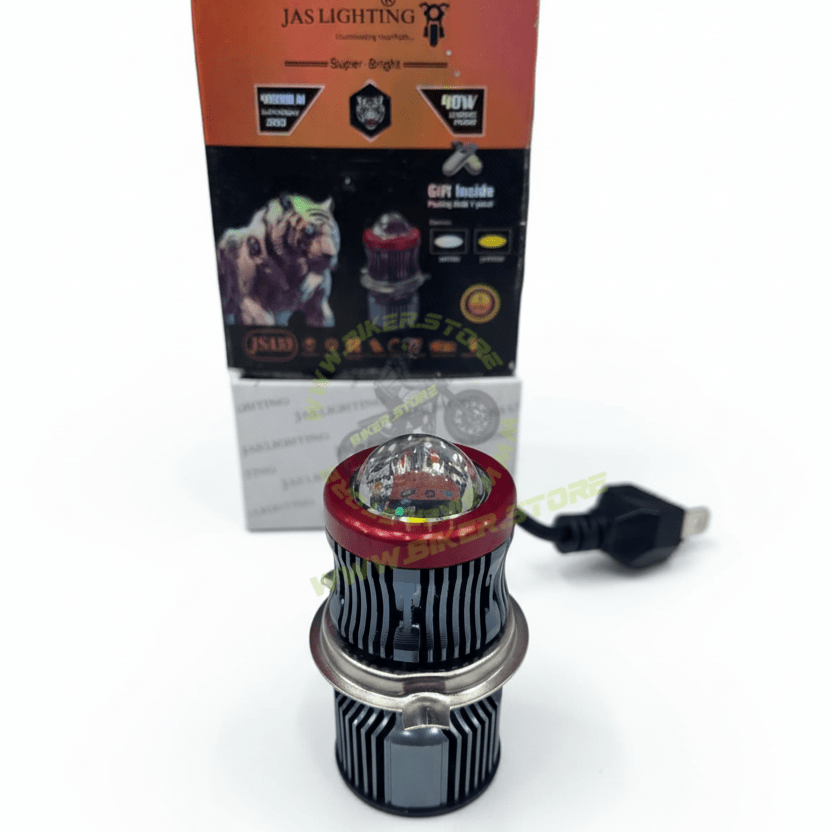 JAS JS-133 40W Dual Color LED Projector Headlight | 4000 Lumens with Free Parking Bulb
