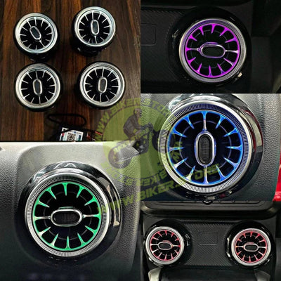 Cardi Ambient, Smart LED Ambient Light AC vent Kit for Interior Car Lighting, Atmosphere Lamp K3 Plus 7th Gen, 4-in-1, For Thar and Thar Roxx proper fit | With App control - Biker.Store - www.biker.store