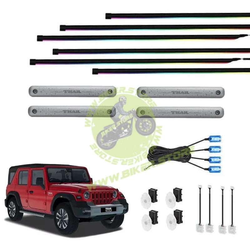 Cardi K4 Plus 7th Gen, 22-in-1 and 26-in-1 Specialized for Mahindra Thar Roxx | Ambient Smart LED Light Strip Kit for Interior Car Lighting - Biker.Store - www.biker.store
