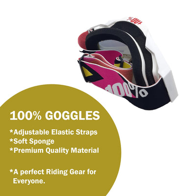 100% Goggle Black Color (100% Goggle White) - Biker.Store - www.biker.store