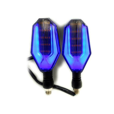 Yellow Blue Bike Indicator Front, Rear LED Indicator Light for Universal For Bike Universal For Bike (Yellow, Blue) - Biker.Store - www.biker.store