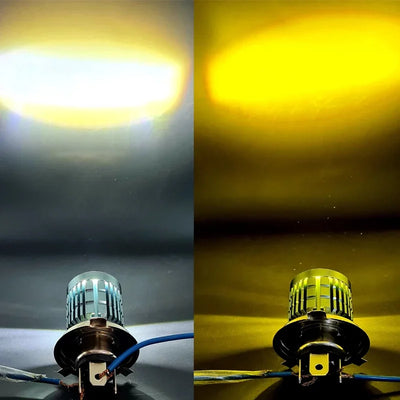 CYT White Yellow Lens Bike LED Headlight Bulb with H4 Fitting For all Bikes & Cars. 40 WATT Yellow & White - Biker.Store - www.biker.store