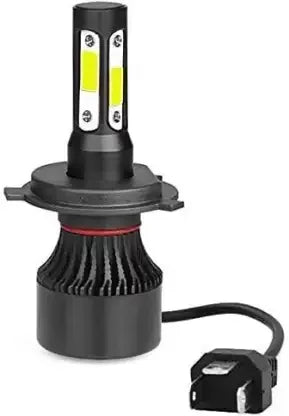 HJG M4 4 Side H4 LED Headlight Bulb with Cooling Fan Head lamp Conversion Kit for Bike Car SUV and Motorcycles (55W, White) - Biker.Store - www.biker.store