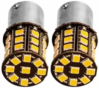 Orange LED Indicator Bulb Bright 360° Reflecting LED Indicator Bulbs Light (STRAIGHT PIN LED ) 2pc Indicator Light Car, Motorbike LED (12 V, 10 W) (Universal For Bike, Universal For Car, Pack of 2) - Biker.Store - www.biker.store