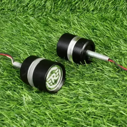 CYT Metallic Handle Bar End Dual Led Bike Turn Signal Indicator Light (Blue, Yellow) for Royal Enfield - Biker.Store - www.biker.store