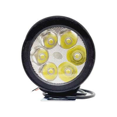 HJG LED Fog Lights for Bikes and Cars High Power, Heavy clamp and Strong ABS Plastic. (6 led Cap Set with Switch) - Biker.Store - www.biker.store