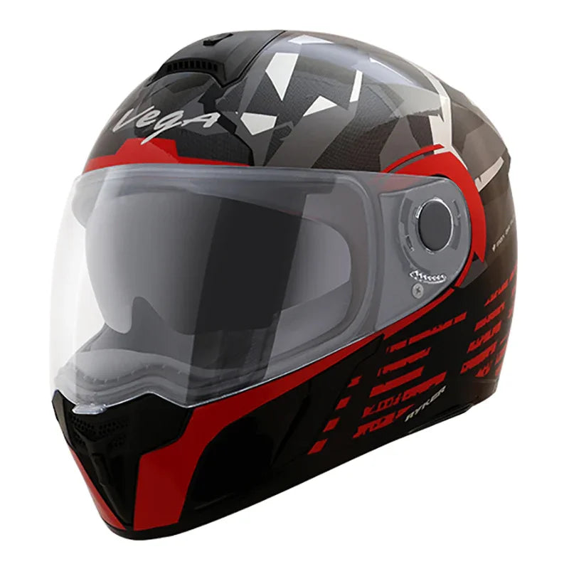 Vega Ryker D/V Camo Black Red Helmet - Biker.Store - www.biker.store