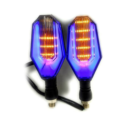 Yellow Blue Bike Indicator Front, Rear LED Indicator Light for Universal For Bike Universal For Bike (Yellow, Blue) - Biker.Store - www.biker.store