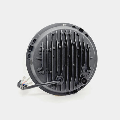 HJG New Indicator Harley Headlight 7Inch Round Led Headlight Fits in Royal Enfield All Models, Mahindra Thar - Biker.Store - www.biker.store