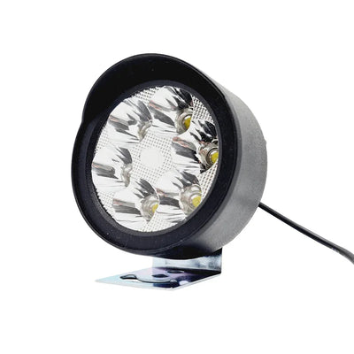HJG LED Fog Lights for Bikes and Cars High Power, Heavy clamp and Strong ABS Plastic. (6 led Cap Set with Switch) - Biker.Store - www.biker.store