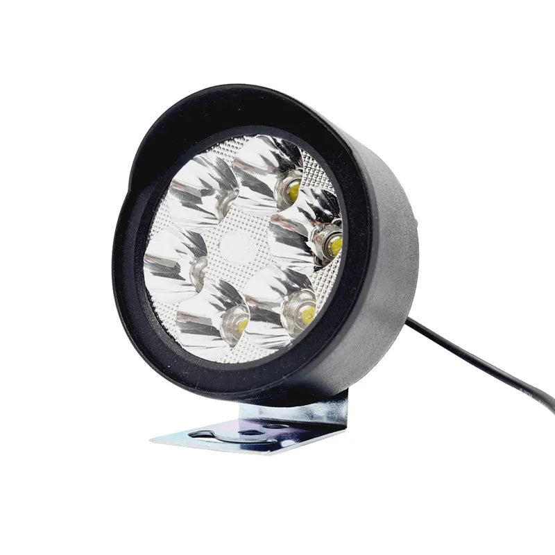 HJG LED Fog Lights for Bikes and Cars High Power, Heavy clamp and Strong ABS Plastic. (6 led Cap Set with Switch) - Biker.Store - www.biker.store