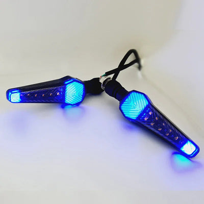 New Bike Indicator Yellow Blue Running Bike Indicator Front, Rear LED Indicator Light for Universal For Bike Universal For Bike (Yellow, Blue) - Biker.Store - www.biker.store