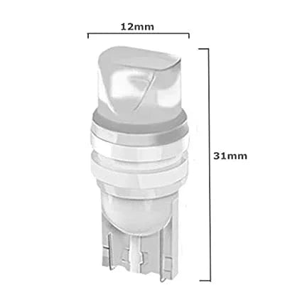 T10 Ceramic Case Parking LED Bulb (Set of 2) | White/Blue/Red/Green with Imported COB LED Chip Universal Fitment for Car and Bike - Biker.Store - www.biker.store