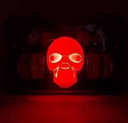 Splendor SKULL BHOOT DRL LED Projector Headlight Assembly Hi/Low Beam With BOSS DRL For Hero Splendor Plus, Splendor Pro, Splendor - Biker.Store - www.biker.store