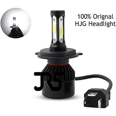 HJG M3 3 Side H4 LED Headlight Bulb with Cooling Fan Head lamp Conversion Kit for Bike Car SUV and Motorcycles (55W, White) - Biker.Store - www.biker.store