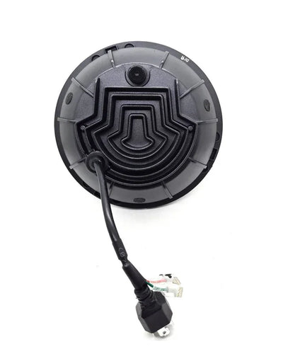 HJG 7 Inch Round Headlight Compatible with Royal Enfield, Jeep & Harley Davidson (Harley Minus Headlight) - Biker.Store - www.biker.store