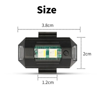 Helmet Bike Bicycle Safety Signal Warning Motorcycle Helmets led LED Helmet Strip Light Aircraft Strobe Exterior (Multicolor) Pack of 1 - Biker.Store - www.biker.store
