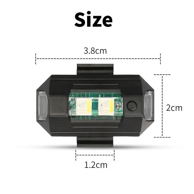 Helmet Bike Bicycle Safety Signal Warning Motorcycle Helmets led LED Helmet Strip Light Aircraft Strobe Exterior (Multicolor) Pack of 1 - Biker.Store - www.biker.store