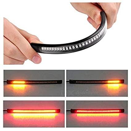Strip Tail Brake Stop Turn Signal 32LED 8" Flexible led Light for Motorcycle - Biker.Store - www.biker.store
