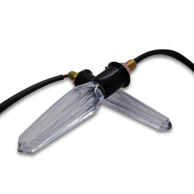 Blue Transparent Bike Indicator Turn Signal Indicator Blinker Light Transparent Crystal Material Waterproof Universal for All Bikes (Blue) (Pack of 2) - Biker.Store - www.biker.store