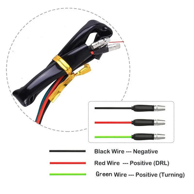 HJG Box Indicator Universal For All Bikes 4pc - Original Imported Flexible Pack of 4 Running Style Blinker Bright YELLOW & BLUE LED Indicators Universal For All Bike Models Motorcycle Turn Signal Lights - Biker.Store - www.biker.store