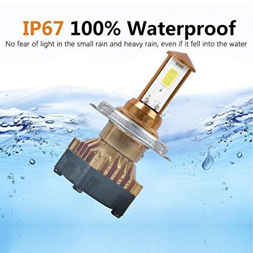 CYT ORIGINAL LED DC Power Headlight Bulb Universal For All Bikes, Motorcycle, Scooty (DC8V-48V, 40W) 3 Side H4 White LED Headlight with Cooling Fan Head lamp Conversion Kit - Type H4 - Biker.Store - www.biker.store