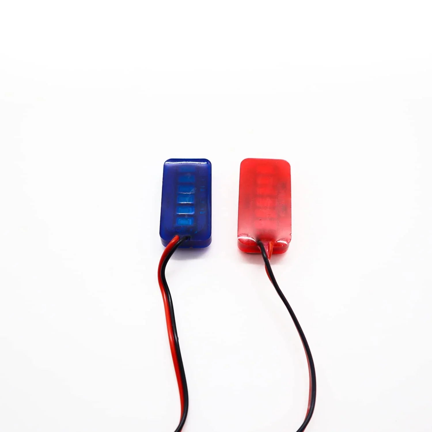 LED Biscuit Shape Strobe Light with Flashing Handle Light Red & Blue Universal for Motorcycle - Biker.Store - www.biker.store
