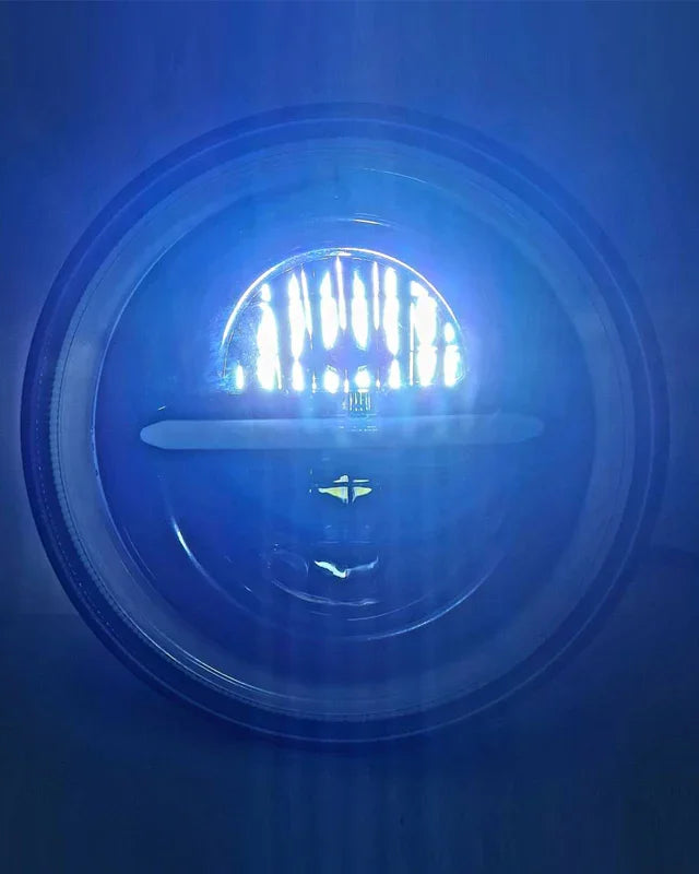 HJG 7 Inch Round Headlight Compatible with Royal Enfield, Jeep & Harley Davidson (Harley Minus Headlight) - Biker.Store - www.biker.store